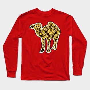 Golden egyptian camel, Luxury Mandala art Long Sleeve T-Shirt